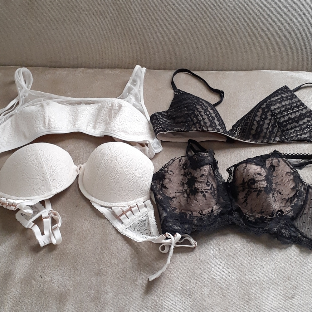 LOT OF 5 VICTORIA'S SECRET BRAS SZ 34B SMALL